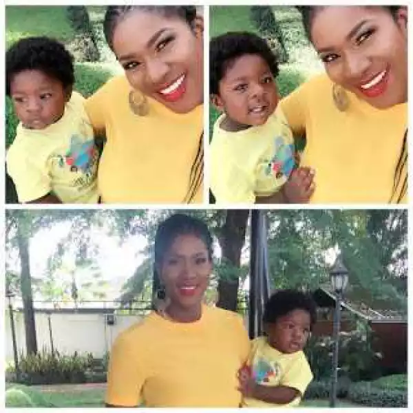 Actress Stephanie Okereke In Adorable Selfie With Her Son, Baby Maxwell